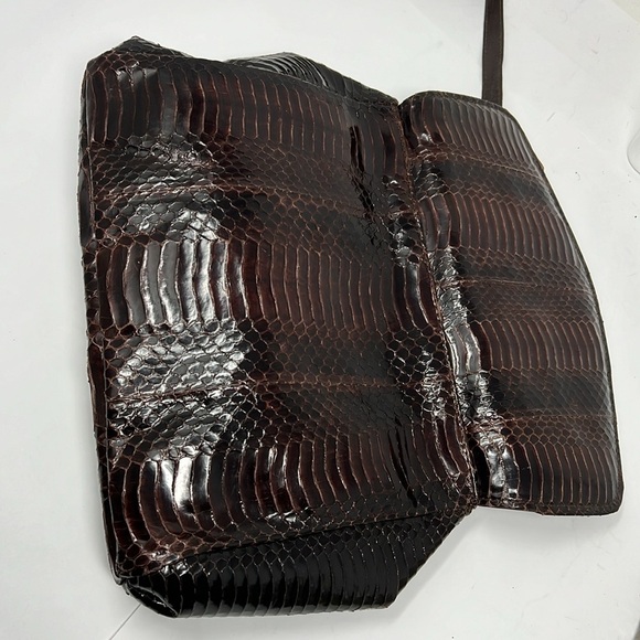 J Renee Brown Python Clutch Shoulder Bag - Picture 11 of 12